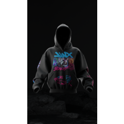 Jinx BOOM Arcane Oversize Unisex Hoodie Kapüşonlu Sweatshirt
