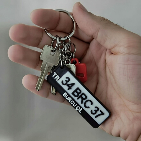 3’lü Plaka Anahtarlık Premium