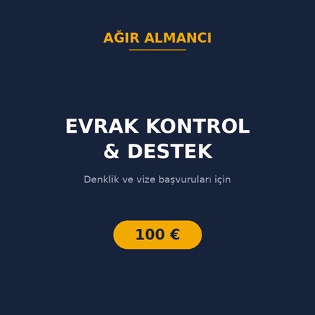 Evrak Kontrol & Başvuru Desteği (WhatsApp)