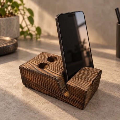 Yayu - Shou Sugi Banlı Telefon Tutacağı