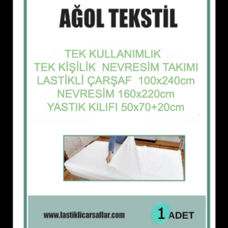 Tek Kişilik Tek Kullanımlık Nevresim Takımı (Çarşaf + Yorgan Kılıfı + Yastık Kılıfı)