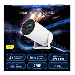 HY300 PRO PORTATİF EV SİNEMASI PROJEKSİYON 