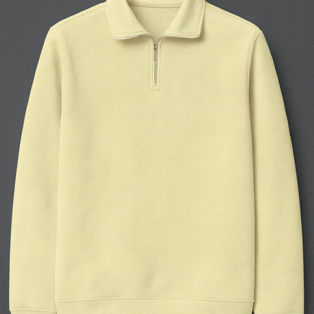 DİK YAKA FERMUARLI SWEAT