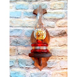 el yapımı ahşap gaz lambası kaidesi, kavukluk 