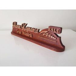 Masaüstü Ahşap İsimlik
