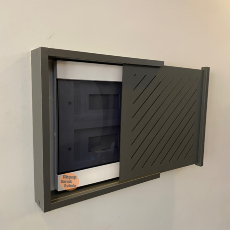 SÜRGÜLÜ ELEKTRİK PANO DUVAR DÜZENLEYİCİ YAN ÇİZGİ MODEL ANTRASİT