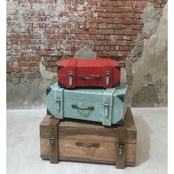 vintage ahsap bavul set 