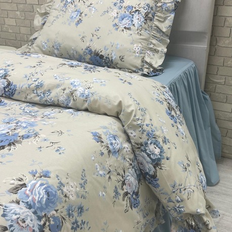 Tek kişilik 100x200 cm yatak için fırfırlı etekli lastikli çarşaf, nevresim takımı