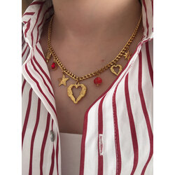 Kalp Charm Çelik Kolye