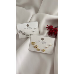 6'lı Kalp Küpe Set