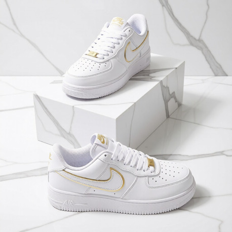 Nike Air Force 1 Low Icon Clash White Metallic Gold