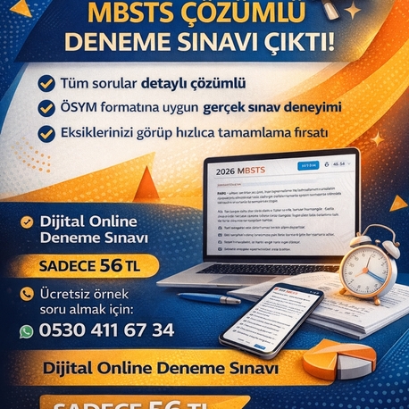 2026 MBSTS ÇÖZÜMLÜ ONLİNE DENEME SINAVI 