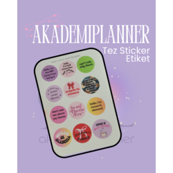 Tez Etiketi ve Yüksek Lisans Doktora Etiketi Sticker Model 2