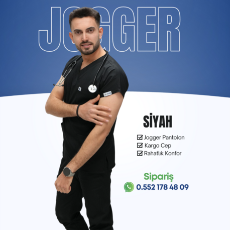 Siyah Erkek Jogger Takım