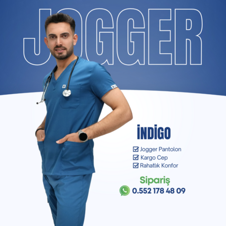 Erkek İndigo Mavi Jogger Takım