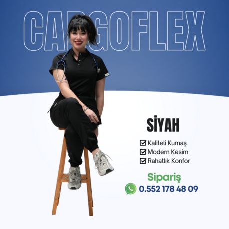 Siyah Kadın Cargoflex Takım