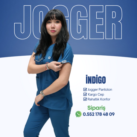 Kadın İndigo Mavi Jogger Takım