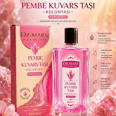 Pembe Kuvars Taşı Parçacıklı Kolonya