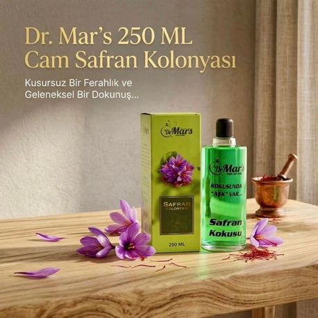 Safran Kolonyası 250 ml Cam Şişe