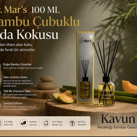 Bambu Çubuklu Oda Kokusu - Kavun