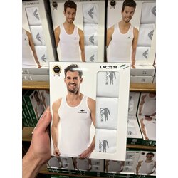 Lacoste 3’Lü beyaz atlet