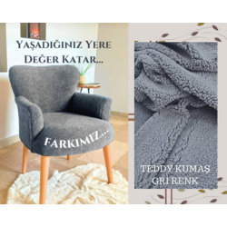Teddy Kumaş Sandalye Örtüsü