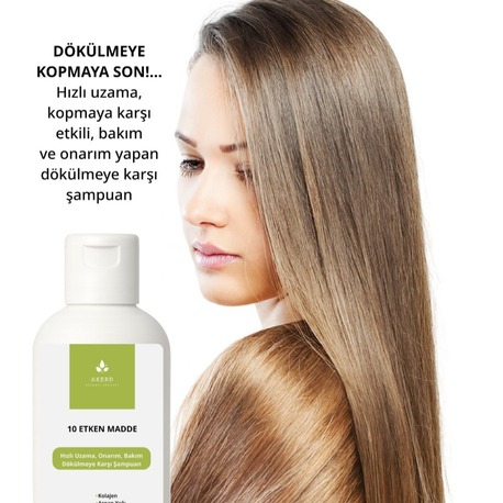 AKERD COSMETİCS Şampuan Doğal İçerikli Dökülme Karşıtı Besleyici Argan Yağlı Şampuan