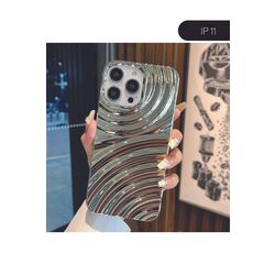 İphone 11,14 ve 15 serisi uyumlu 3D Dalgalanma Efektli Parlak Görünümlü Telefon Kılıfı
