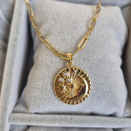 Çelik 50 cm Kolye (Gold Renk)