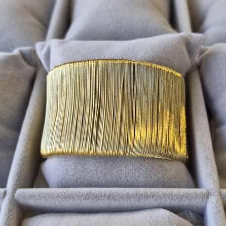 Çelik, Sade Hasır Kelepçe (Gold Renk)