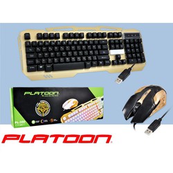 PLATOON PL-350 IŞIKLI USB KABLOLU KLAVYE&MOUSE SET