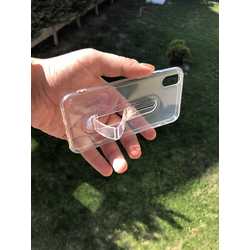 İPHONE STANTLI ŞEFFAF SİLİKON KILIF