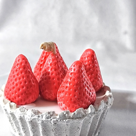çilek tart mum