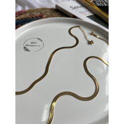 Gold Kalın İtalyan Zincir Çelik Kolye