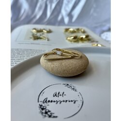 Xuping Zirkon Taşlı Gold Küpe