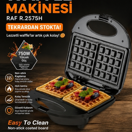 RAF Waffle Makinesi R.2575H 750W