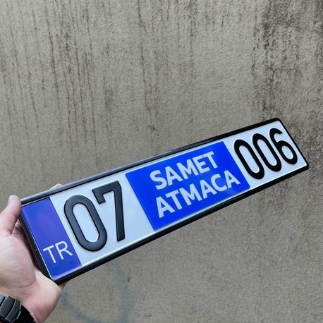 ORTASI MAVİ DEKOR PLAKA 
