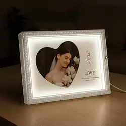 Fotoğraf Çerçevesi - Balerin Detaylı 2 Renkli Işıklı Çerçeve