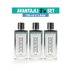 Erkek Parfümü ACROPOLIS - 100 ml 3'Lü Set