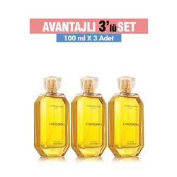Kadın Parfümü PASSION 3'lü Set - 100 ml