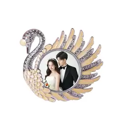 Fotoğraf Çerçevesi Kuğu Tasarımlı Swarovski Taşlı