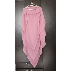 3 KATLI MULTİ ŞİFON SUFLE PEMBE 