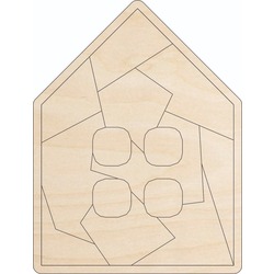 Doğal Ahşap Ev Puzzle