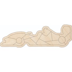 Doğal Ahşap F1 Araba Puzzle