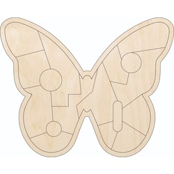 Doğal Ahşap Kelebek Puzzle