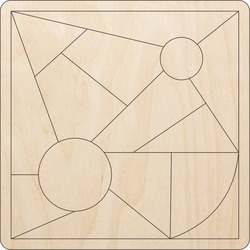 Doğal Ahşap Kare Puzzle
