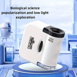 Meraklı Çocuklar için 60X Taşınabilir, Bilimsel, Eğitici, LED Işıklı Mikroskop