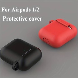Kapak Kılıfı - AirPods Gen 1&2 -Koruyucu, Renkli ve Süslü (Sadece Silikon Kapak) (Nane Yeşili)