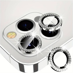 Swarovski Taşlı Yüksek Kaliteli Kamera Lens Koruyucu, iPhone 15 Pro Max / 14 Pro