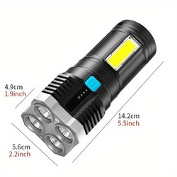 Şarj edilebilir LED el feneri süper parlak USB 20000 saat kullanım kamp acil durumı